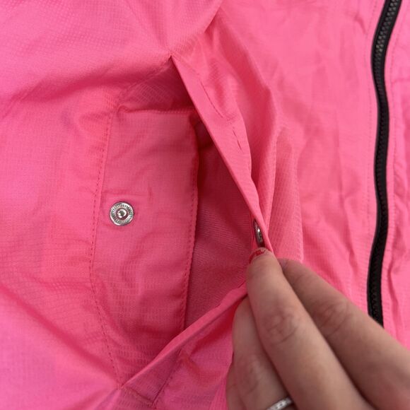 NWT Reebok Women's Windbreaker Jacket Laser Pink & Black XXL Retail $125 Charity - Picture 8 of 15